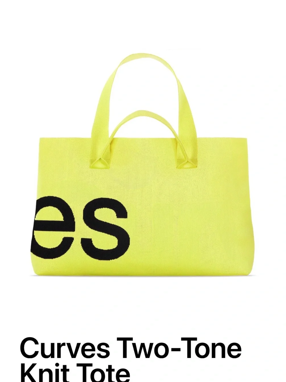 CURVES Two-Tone Knit Tote by Sean Brown